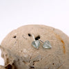Arrow Studs in Aquamarine & Silver/14K Gold - Alkisti Jewelry