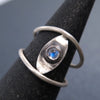 Evil Eye Ring in Moonstone - Alkisti Jewelry