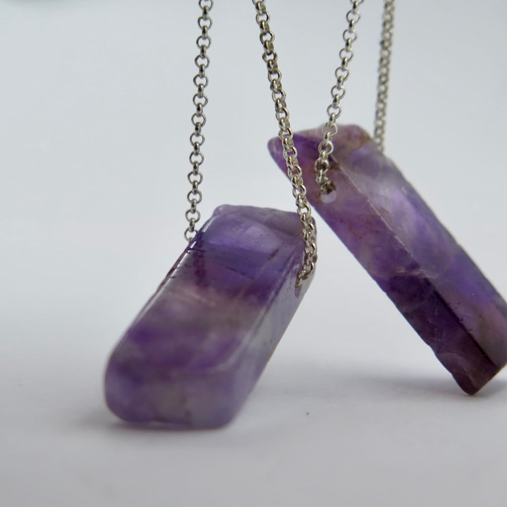 Amethyst Rock Earrings