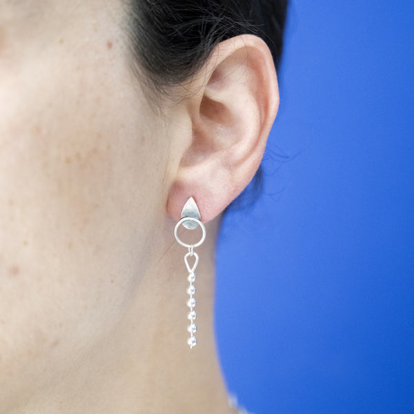 Smerna flexi Single Earring in Silver (made to order) - Alkisti Jewelry