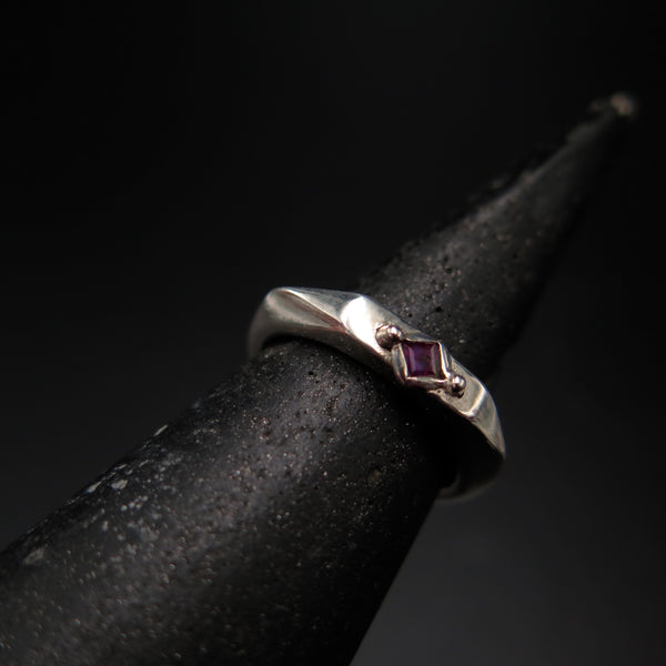 Polyslim Silver ring with Ruby