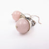 Droplet Earrings in Silver & Rose Quartz (made to order)