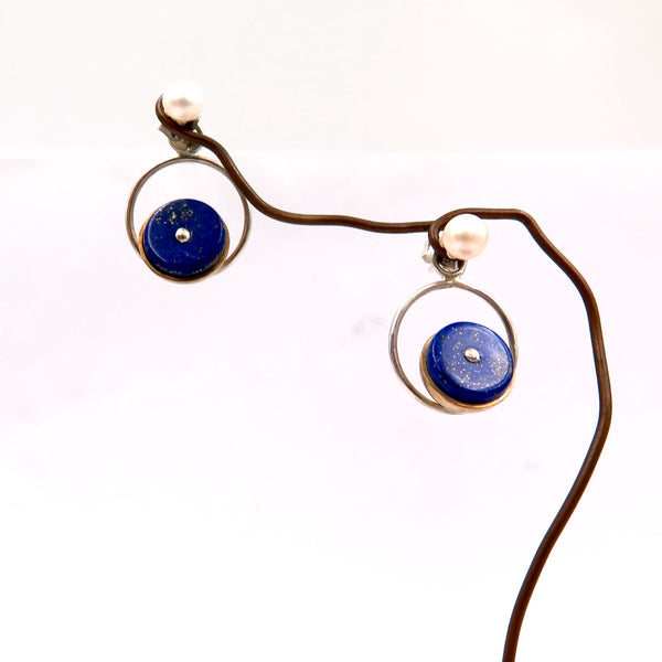 Moon Ear Jackets in Lapis Lazuli
