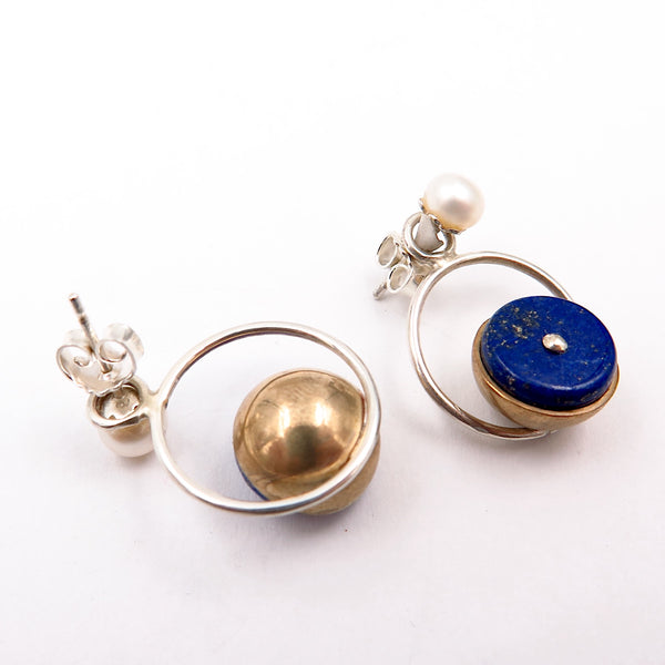 Moon Ear Jackets in Lapis Lazuli (made to order)