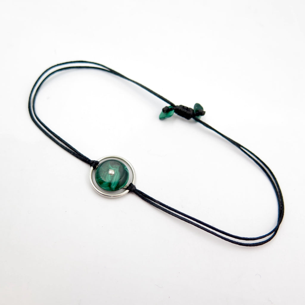 Space Eye Friendship Bracelet in Silver & Lapis Lazuli - Alkisti Jewelry