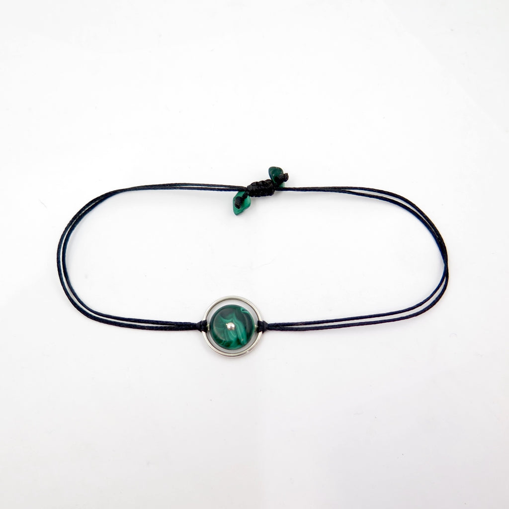 Space Eye Friendship Bracelet in Silver & Lapis Lazuli - Alkisti Jewelry