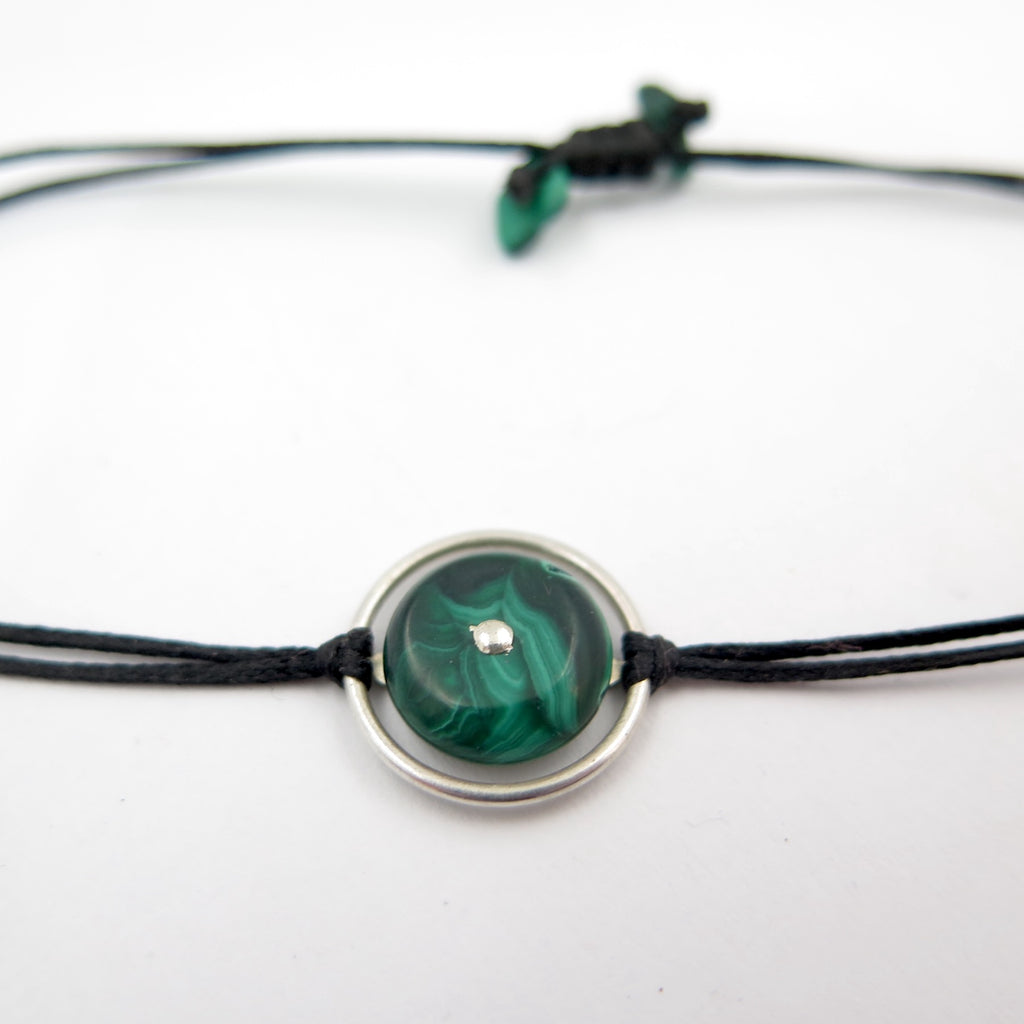 Space Eye Friendship Bracelet in Silver & Lapis Lazuli - Alkisti Jewelry