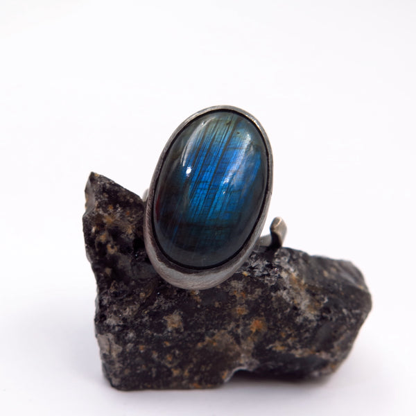 Mystical blue Labradorite Ring