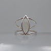 Elegant Eye Silver Ring in Moonstone - Alkisti Jewelry