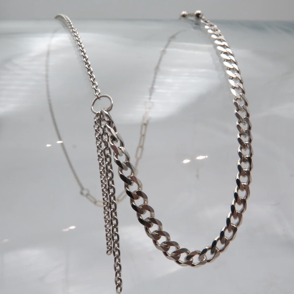 Symphony of Chains Silver Necklace - Alkisti Jewelry
