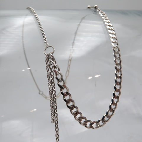 Symphony of Chains Silver Necklace - Alkisti Jewelry