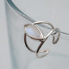 Elegant Eye Silver Ring in Moonstone - Alkisti Jewelry