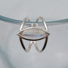 Elegant Eye Silver Ring in Moonstone - Alkisti Jewelry