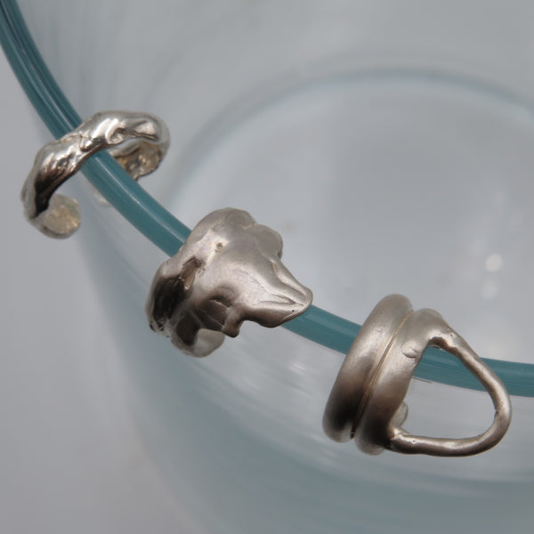 Funky Ear Cuffs in Silver - Alkisti Jewelry