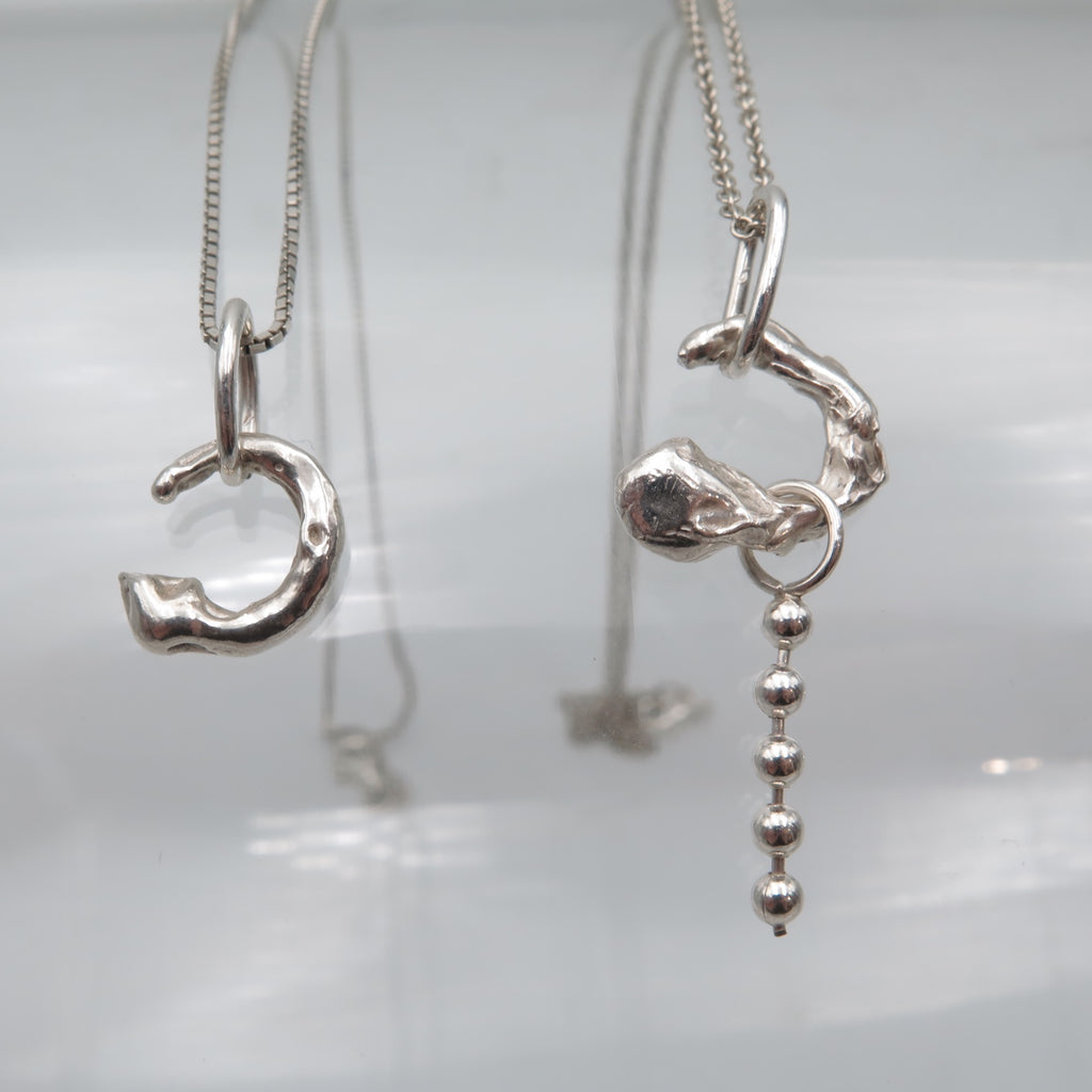 Sperms Sculptural Silver Charms - Alkisti Jewelry