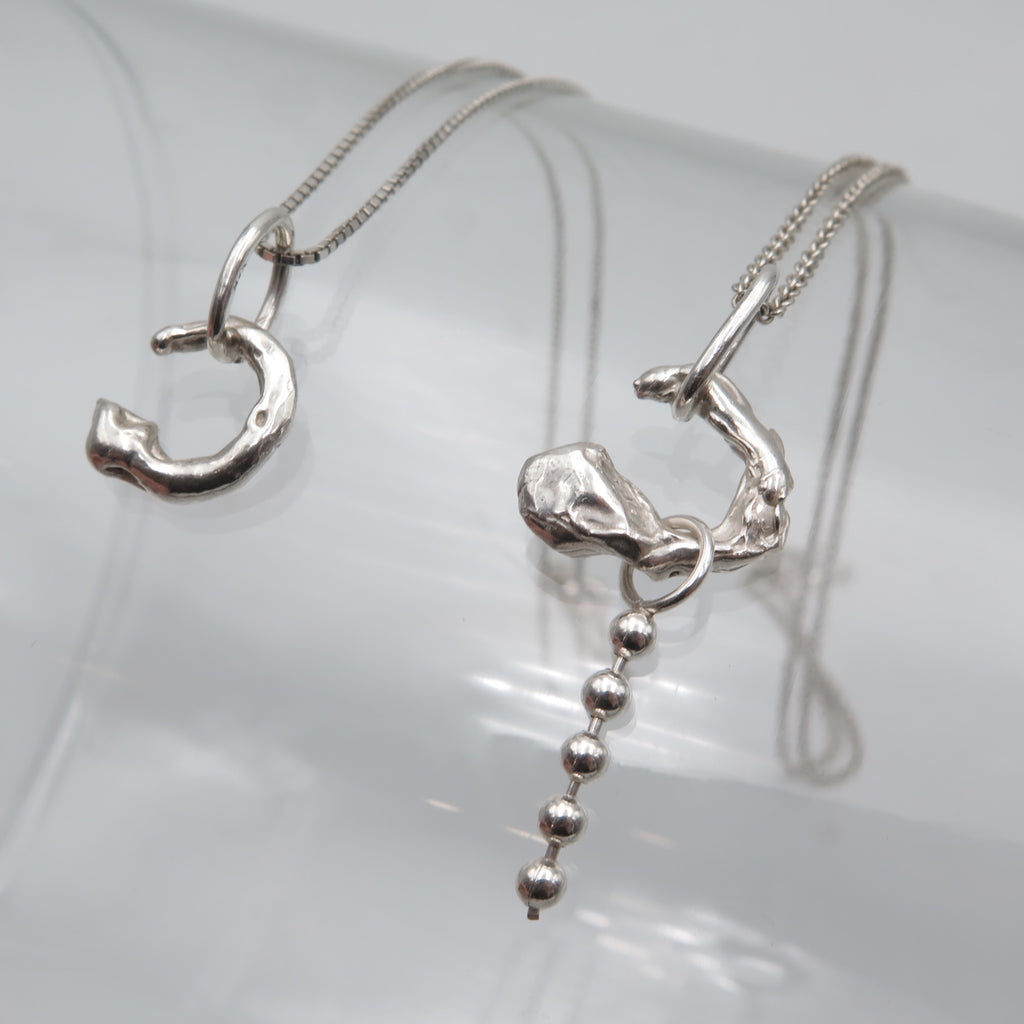 Sperms Sculptural Silver Charms - Alkisti Jewelry