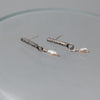Pearl Stick Silver Earrings - Alkisti Jewelry