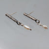 Pearl Stick Silver Earrings - Alkisti Jewelry