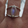 Elegant Eye Silver Ring in Moonstone - Alkisti Jewelry