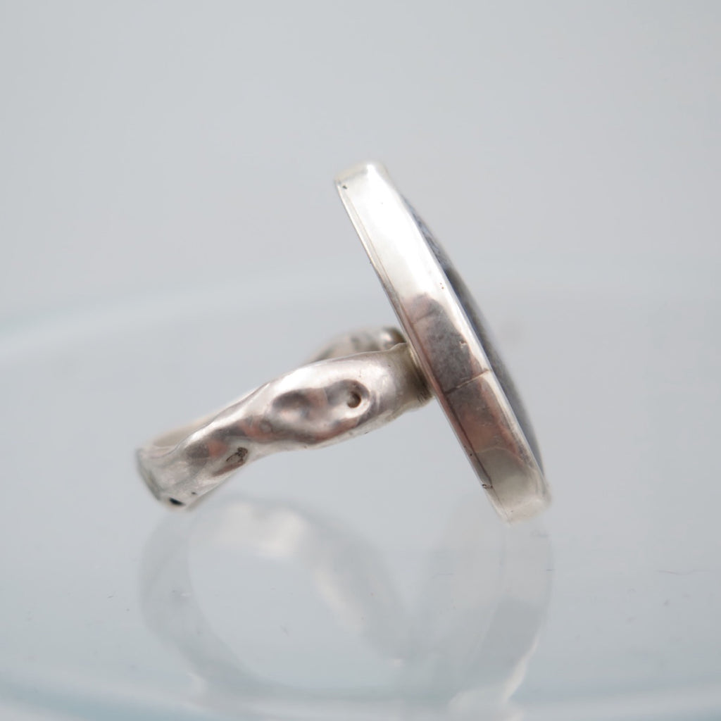 Alpine Siver Ring in Dendritic Agate - Alkisti Jewelry