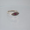 Sparkling Eye Silver Signet Ring - Alkisti Jewelry