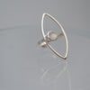 Open Eye Silver Ring in Moonstone - Alkisti Jewelry