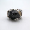 Monolith Silver ring in Black Tourmaline - Alkisti Jewelry