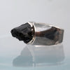 Monolith Silver ring in Black Tourmaline - Alkisti Jewelry