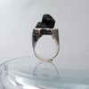 Monolith Silver ring in Black Tourmaline - Alkisti Jewelry