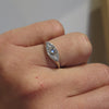 Sparkling Eye Silver Signet Ring - Alkisti Jewelry