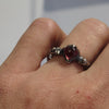 Aphrodite silver Ring in Pink Tourmaline Heart - Alkisti Jewelry