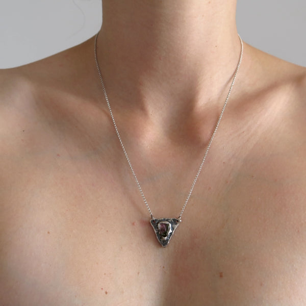 Voice Necklace in Silver & Tourmaline