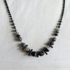 Old Fashioned Black Agate Beaded Necklace