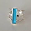 Ocean ring in Silver & Chrysocolla gemstone