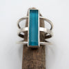 Ocean ring in Silver & Chrysocolla gemstone