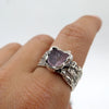 Healer's Man Ring in Silver & pink Tourmaline