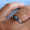 The Cosmic Eye Signet in Silver, Gold 14k & Opal