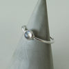 Petite Solitaire Ring in Silver & Labradorite