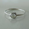 Petite Solitaire Ring in Silver & Labradorite