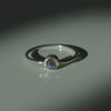 Petite Solitaire Ring in Silver & Labradorite