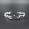 Stormy sculptural silver bracelet