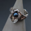 Mujer sculptural Pearl ring in Silver N.55