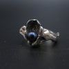 Mujer sculptural Pearl ring in Silver N.55