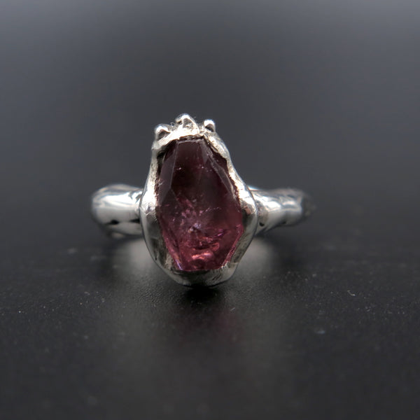 Eros Pink Tourmaline Ring in Silver N.53