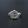 HD2 sculpture ring in Silver & Herkimer Diamond N.55