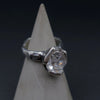 HD1 sculpture ring in Silver & Herkimer Diamond N.51