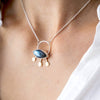 Sol Eye Necklace in Labradorite - Alkisti Jewelry