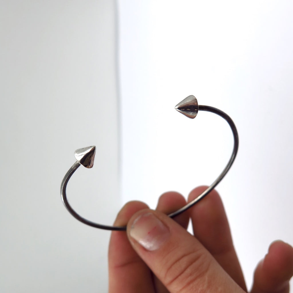 Spike Bangle in Silver - Alkisti Jewelry