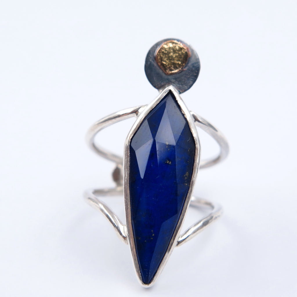 Blue Queen with Lapis Lazuli dublet - Alkisti Jewelry