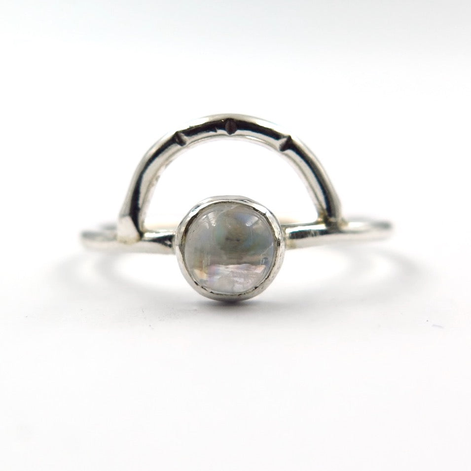 Sunrise Ring in Moonstone - Alkisti Jewelry